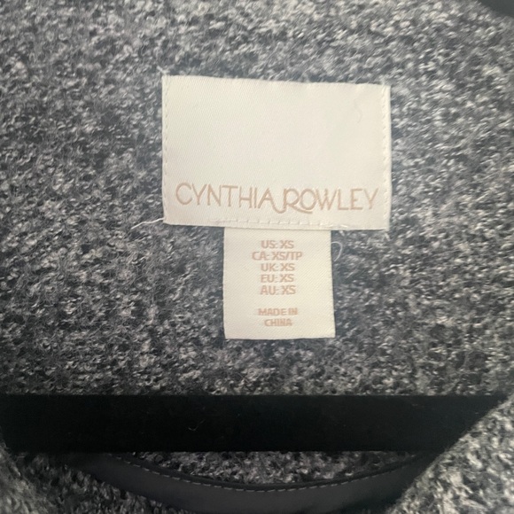 Cynthia Rowley Gray Heathered Knit Button Jacket - Picture 2 of 4